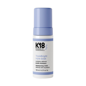 K18 TripleBright Oxidation Defense Purple Shampoo lilla šampoon soovimatute toonide neutraliseerimiseks 125ml